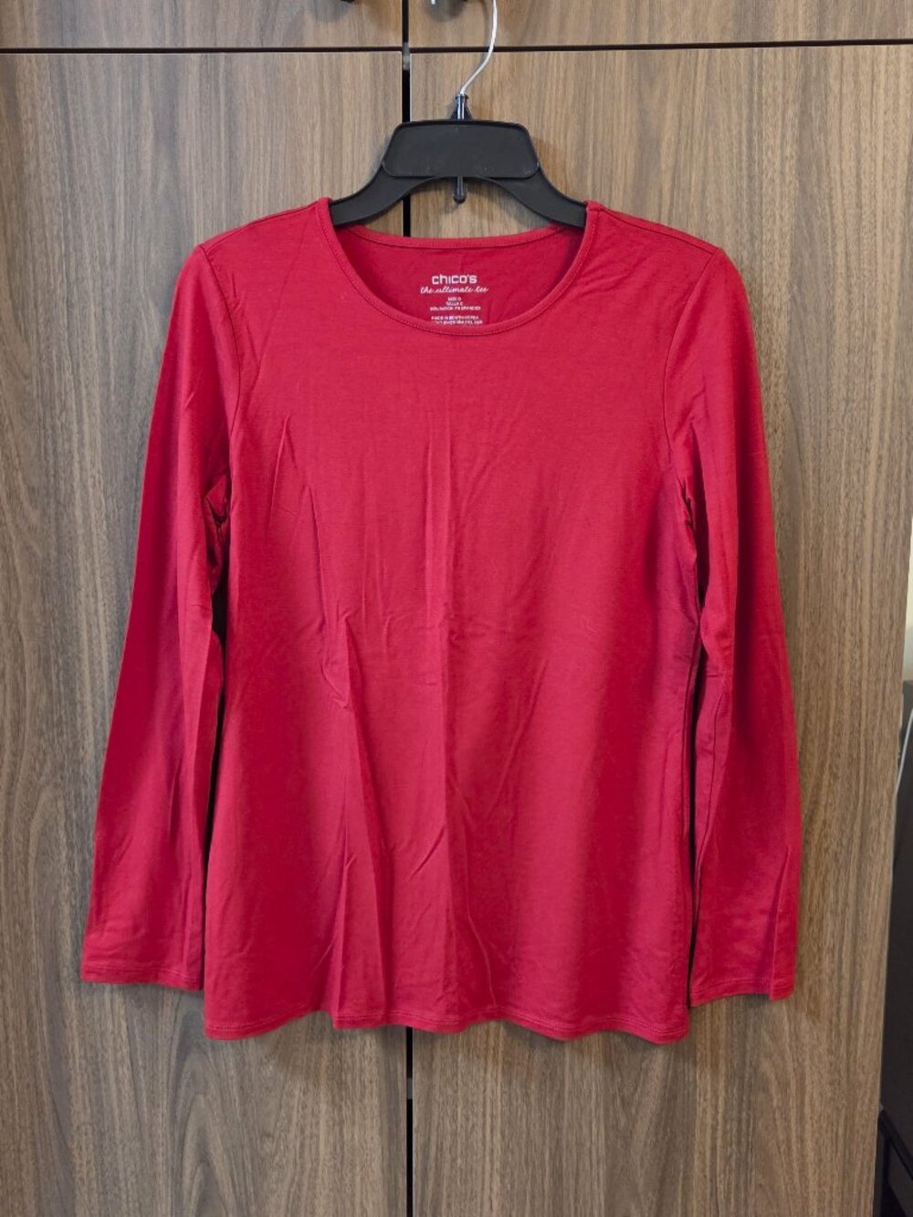 Chico's sz S-M the Ultimate Tree Top (Chico's sz 0) Red Berry NEW Top NEW